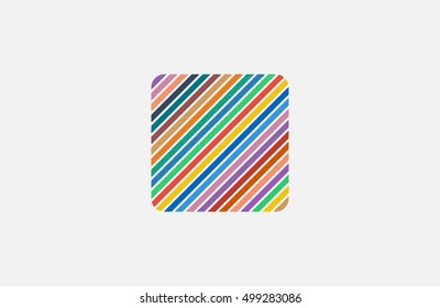 Creative lines logo. Square logo. Colorful logo design