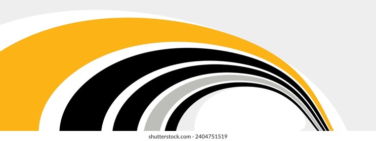 Creative lines vector abstract background, 3D perspective linear graphic design composition, stripes in dimensional rotation poster or banner.
