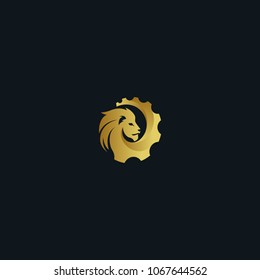 Creative lion gear vector designs