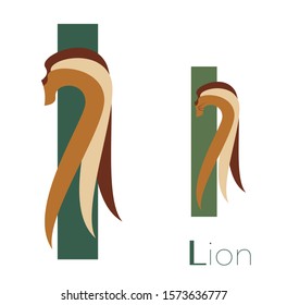 Creative lion head logo design. King of the jungle. Strong leader of the world. Natural living colors.