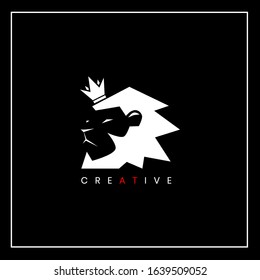 Creative Lion Head Logo Symbol Design Illustration