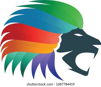  Creative Lion Head Logo Symbol Design Vector