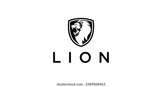 Diseño creativo del logotipo del león con el concepto único, Vector premium
