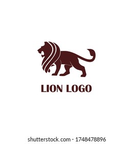 creative lion logo design vector