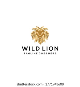 Creative lion logo design vector illustration, emblem template