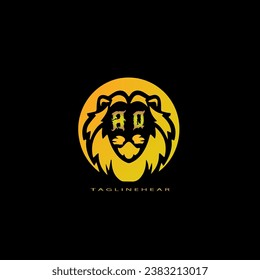 creative lion logo, lion head logo. lion letter logo, lion golden logo with gradent  colour. 