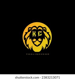 creative lion logo, lion head logo. lion letter logo, lion golden logo with gradent  colour. 