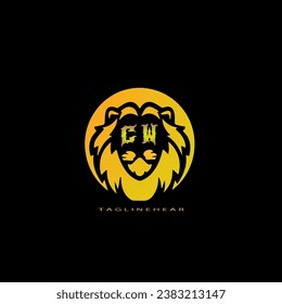 creative lion logo, lion head logo. lion letter logo, lion golden logo with gradent  colour. 