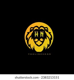 creative lion logo, lion head logo. lion letter logo, lion golden logo with gradent  colour. 