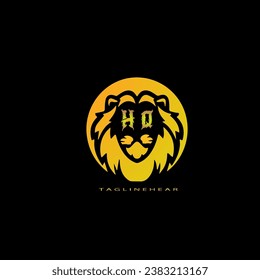 creative lion logo, lion head logo. lion letter logo, lion golden logo with gradent  colour. 