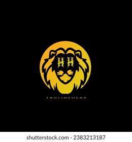 creative lion logo, lion head logo. lion letter logo, lion golden logo with gradent  colour. 