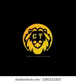 creative lion logo, lion head logo. lion letter logo, lion golden logo with gradent  colour. 