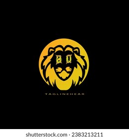 creative lion logo, lion head logo. lion letter logo, lion golden logo with gradent  colour. 