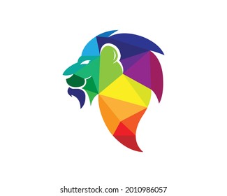 Icono de lujo con logotipo de León Creativo plantilla de icono de lujo, ilustración de diseño elegante del logotipo de león