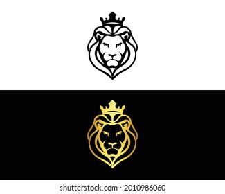 Creative Lion Logo luxury icon template, elegant lion logo design illustration