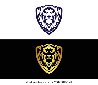 Creative Lion Logo luxury icon template, elegant lion logo design illustration