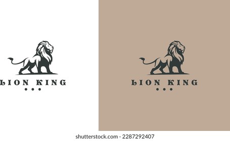 Creative Lion logo vector illustration. Elegant gold Leo animal logo. Premium luxury brand identity icon. 