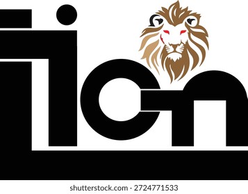 Diseño creativo de tipografía de texto de león con una forma de león audaz y potente formada con letras personalizadas. Estilo de Vector blanco y negro limpio con tipografía fuerte, que representa la fuerza, el coraje, el liderazgo, el orgullo y la Regalías. Adecuado para logotipos, marcas, carteles, camisetas, gráficos de redes sociales, tatuajes y diseños motivacionales. Ilustración vectorial totalmente editable, aislado sobre fondo blanco, sin Gradientes, sin efectos.