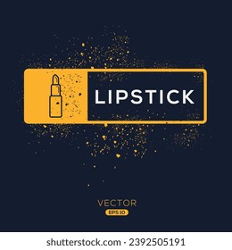 Icono creativo (lápiz labial), signo vector.
