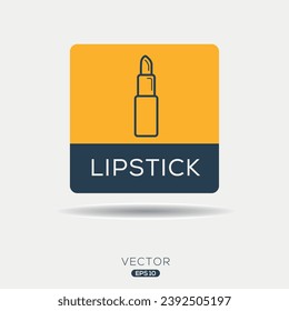 Creative (Lipstick) Icon, Vector sign.