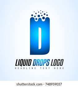 Creative Liquid Drops Letter Logo design for brand identity, company profile or corporate logos with clean elegant and modern style.