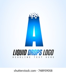 Creative Liquid Drops Letter Logo design for brand identity, company profile or corporate logos with clean elegant and modern style.