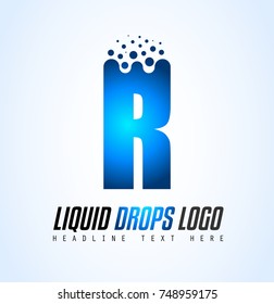 Creative Liquid Drops Letter Logo design for brand identity, company profile or corporate logos with clean elegant and modern style.
