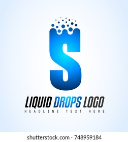Creative Liquid Drops Letter Logo design for brand identity, company profile or corporate logos with clean elegant and modern style.
