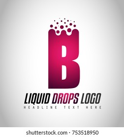 Creative Liquid Drops Letter Logo design for brand identity, company profile or corporate logos with clean elegant and modern style.