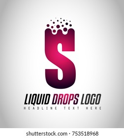 Creative Liquid Drops Letter Logo design for brand identity, company profile or corporate logos with clean elegant and modern style.