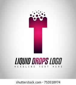 Creative Liquid Drops Letter Logo design for brand identity, company profile or corporate logos with clean elegant and modern style.