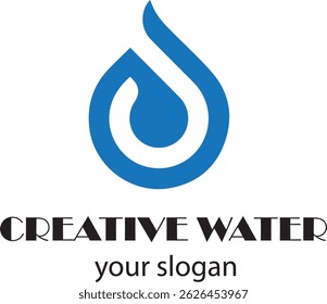 Diseños creativos del logotipo del agua líquida. 