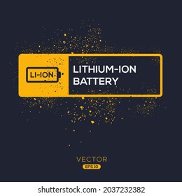 Creative (Lithium-ion battery) Icon ,Vector sign.