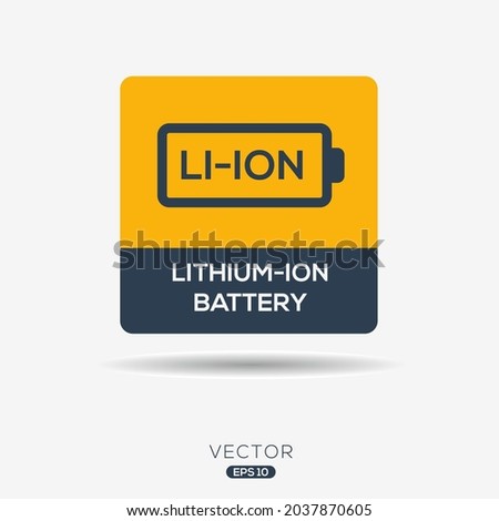 Creative (Lithium-ion battery) Icon ,Vector sign.