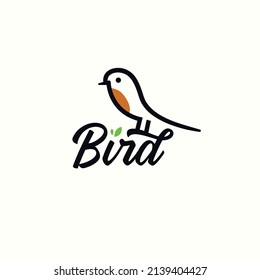 creative little bird logo vector design illustration with modern, typography and overlay styles. simple icon logo bird vector design template for company, business and community isolated on white back