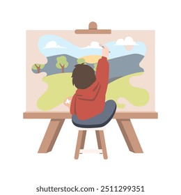 Creative Little Children Doodling in Vector Art