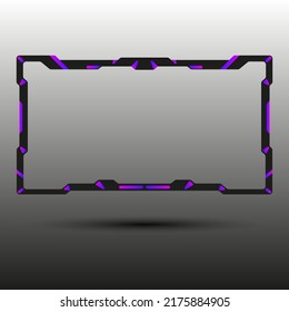 Creative Live Streaming Overlay Webcam Border Frame Design For Video Broadcast