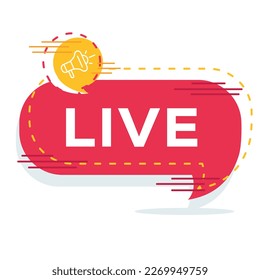 Creative (Live) text written in speech bubble, Vector illustration.