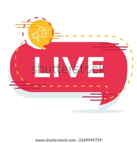 Creative (Live) text written in speech bubble, Vector illustration.