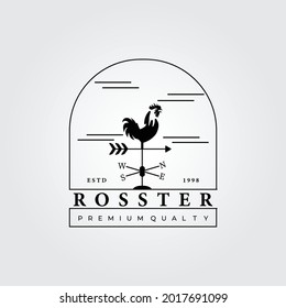 creative livestock rooster logo vector illustration design graphic