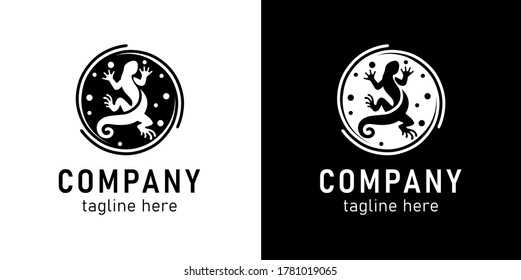 Creative lizard logo in magic style