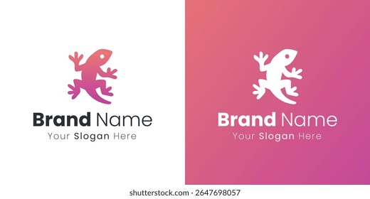 Logotipo de silhueta de lagarto criativo para marcas dinâmicas com identidade de marca exclusiva e princípios de design modernos