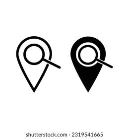 Creative location icon vector art illustration.