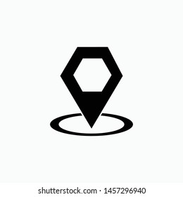 creative location sign icon vector  symbol isolated