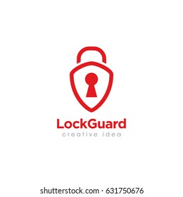 Creative Lock Concept Logo Design Template