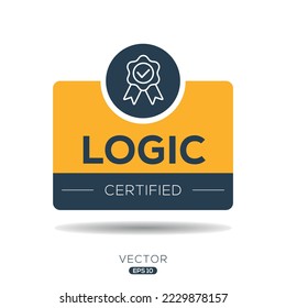 Creative (Logic) Certified badge, vector illustration.
