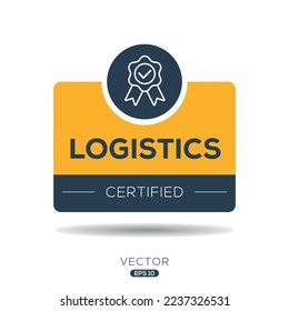 Creative (Logistics) Certified badge, vector illustration.
