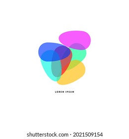 Logo creativo. Icono de formas geométricas abstractas. Símbolo de creatividad.