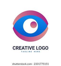 creative logo, abstract type, two color gradation