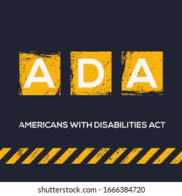 Creative Logo , ADA Mean (Americans With Disabilities Act) .